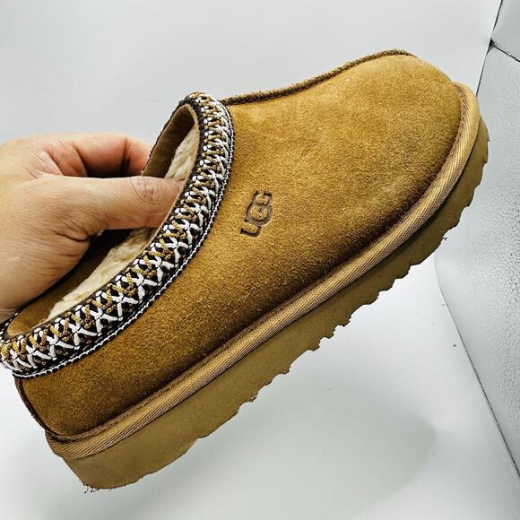 Size 3 - UGG Tasman Slipper Chestnut Winter 5955-CHE Women's Slipper - Picture 6 of 9